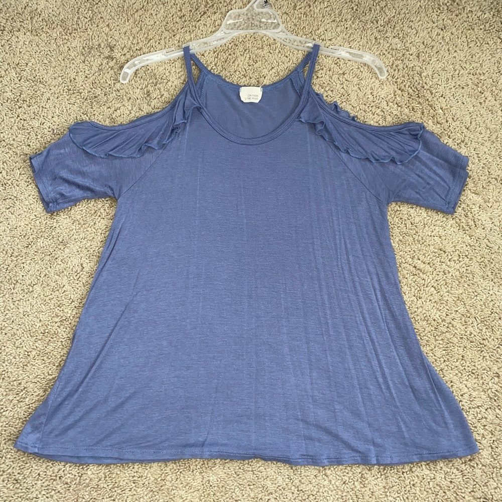 Cold Shoulder Top with ruffles